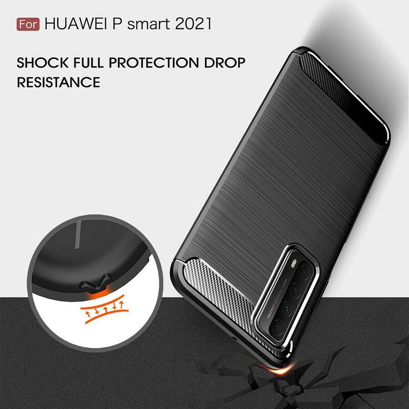 Maskica Huawei P Smart 2021 Brušena Karbonska Vlakna