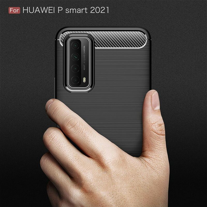 Maskica Huawei P Smart 2021 Brušena Karbonska Vlakna