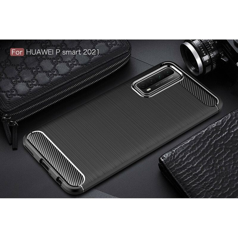 Maskica Huawei P Smart 2021 Brušena Karbonska Vlakna