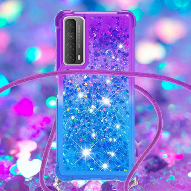 Maskica Huawei P Smart 2021 Silikonske Šljokice I Uzica