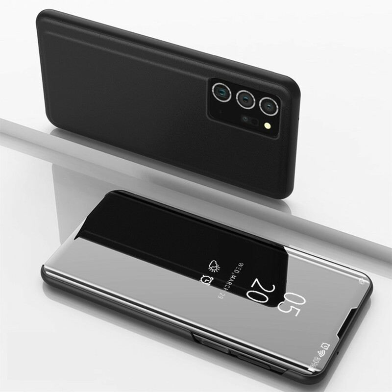 Maskica Samsung Galaxy Note 20 Ogledalo I Umjetna Koža