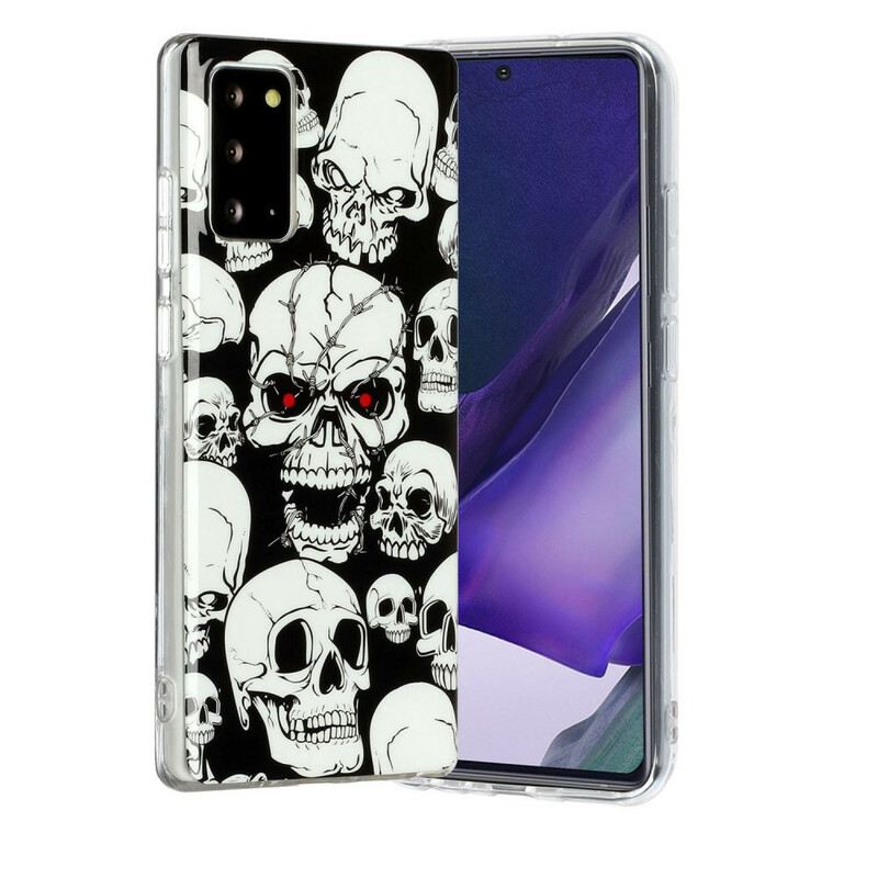 Maskica Samsung Galaxy Note 20 Oprez Fluorescentne Lubanje