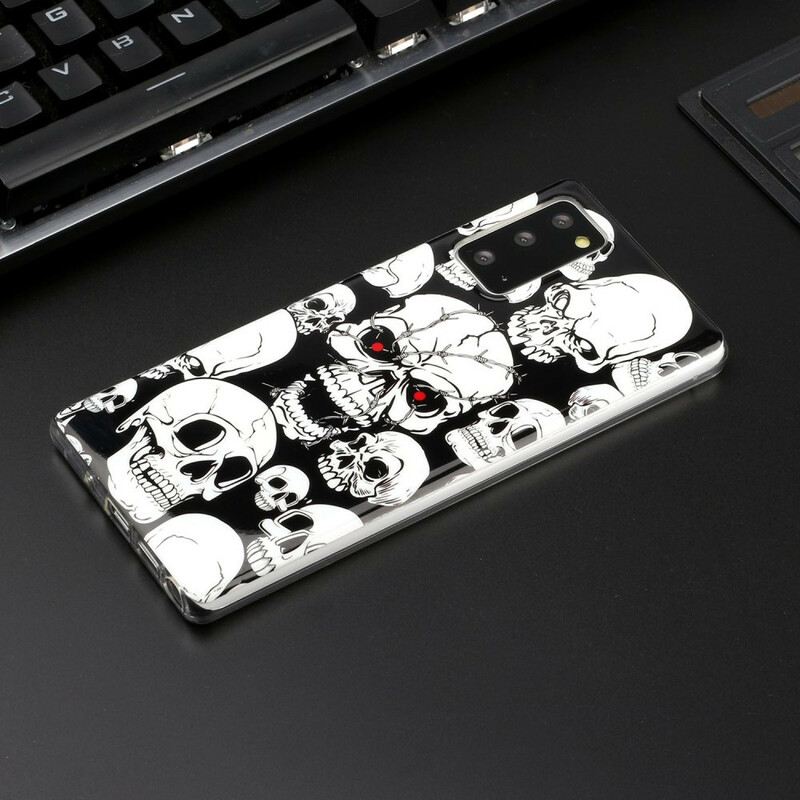 Maskica Samsung Galaxy Note 20 Oprez Fluorescentne Lubanje
