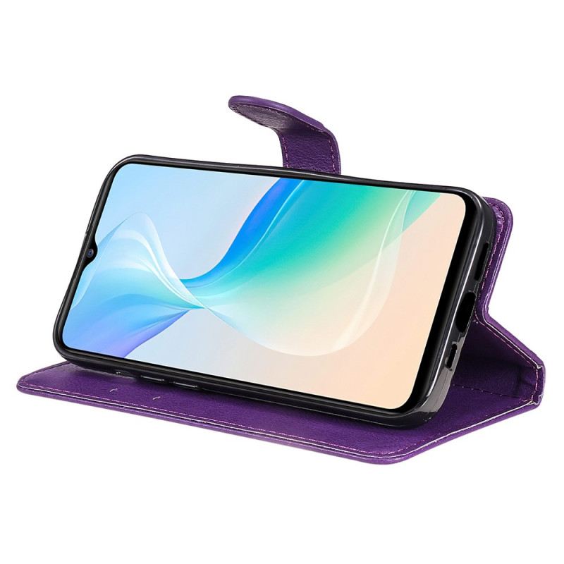Futrola Vivo Y76 5G Efekt Kože S Remenom