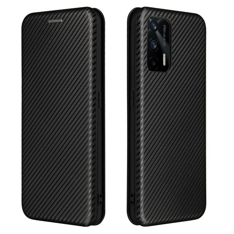 Flip Futrola Realme GT 5G Kožna Futrola Silikonski Ugljik
