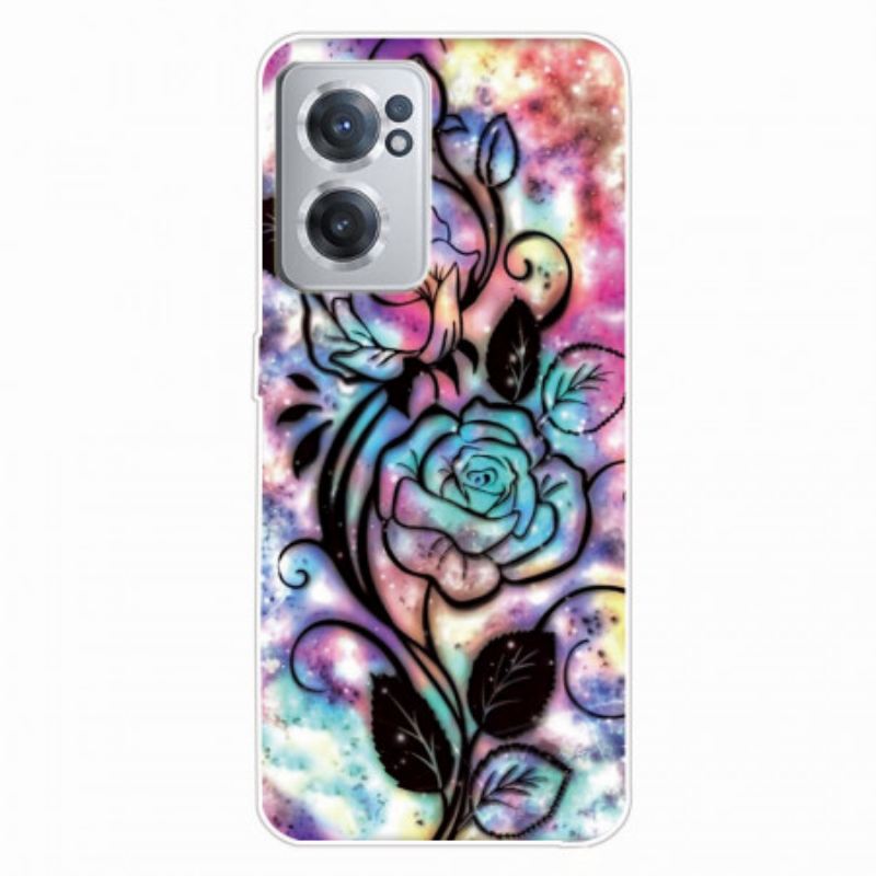 Maskica OnePlus Nord CE 2 5G Psihodelično Cvijeće