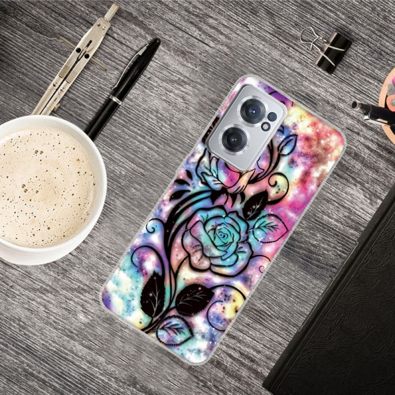 Maskica OnePlus Nord CE 2 5G Psihodelično Cvijeće