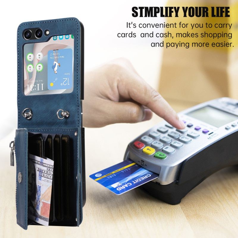 Maskica Samsung Galaxy Z Flip 5 Novčanik S Remenom Za Rame