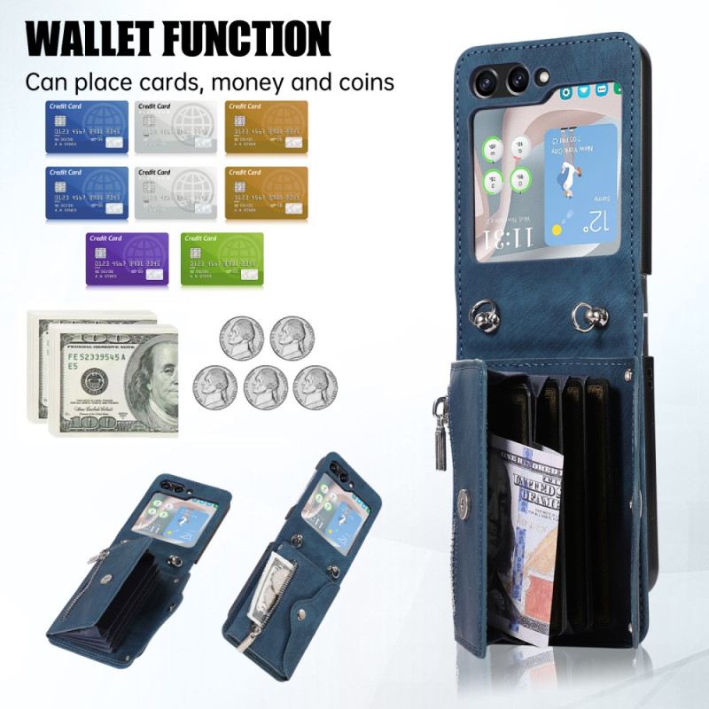 Maskica Samsung Galaxy Z Flip 5 Novčanik S Remenom Za Rame