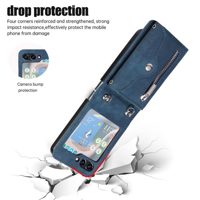 Maskica Samsung Galaxy Z Flip 5 Novčanik S Remenom Za Rame