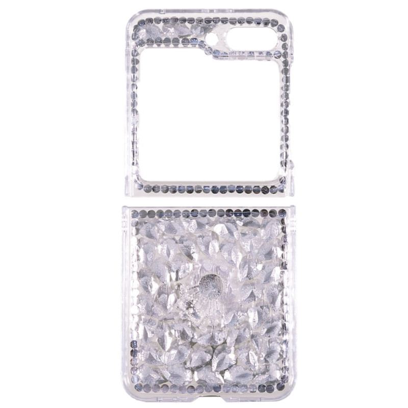 Maskica Za Samsung Galaxy Z Flip 5 Privjesci Od Bijele Ruže