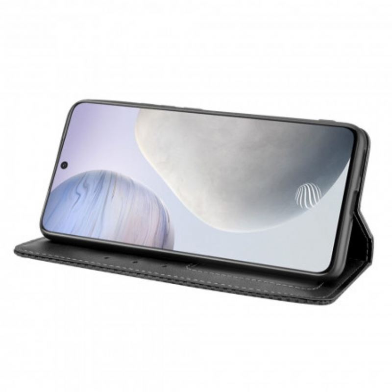 Flip Futrola Vivo X60 Kožna Futrola Efekt Stilizirane Vintage Kože
