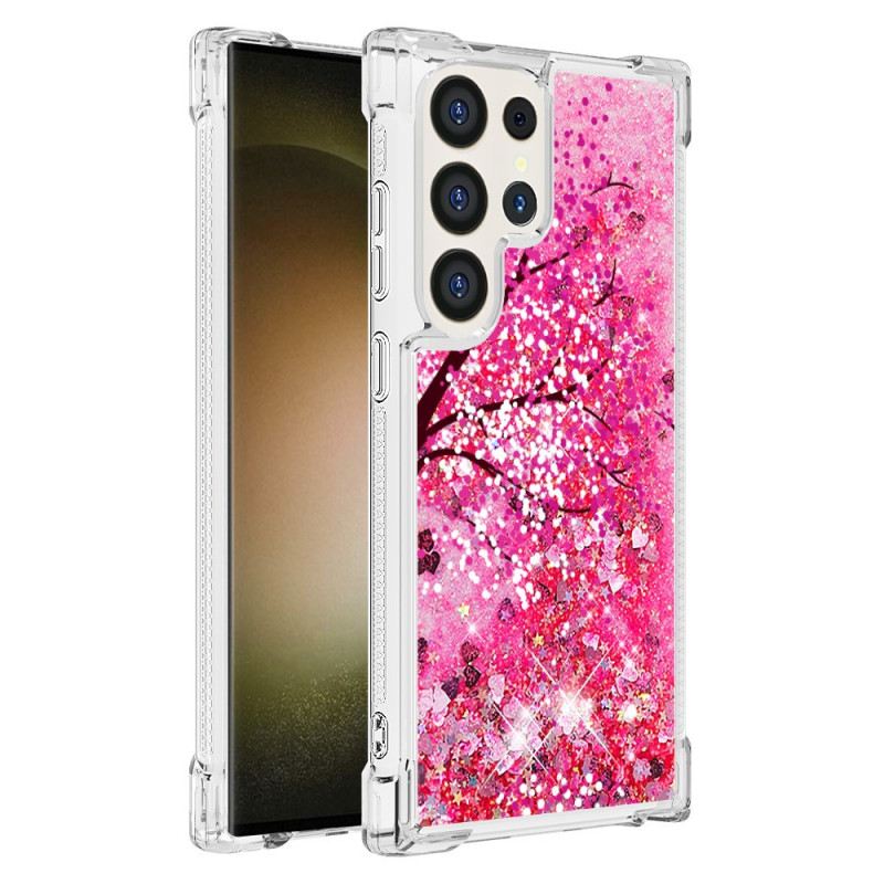 Maskica Samsung Galaxy S24 Ultra 5g Šljokice Trešnjinog Cvijeta