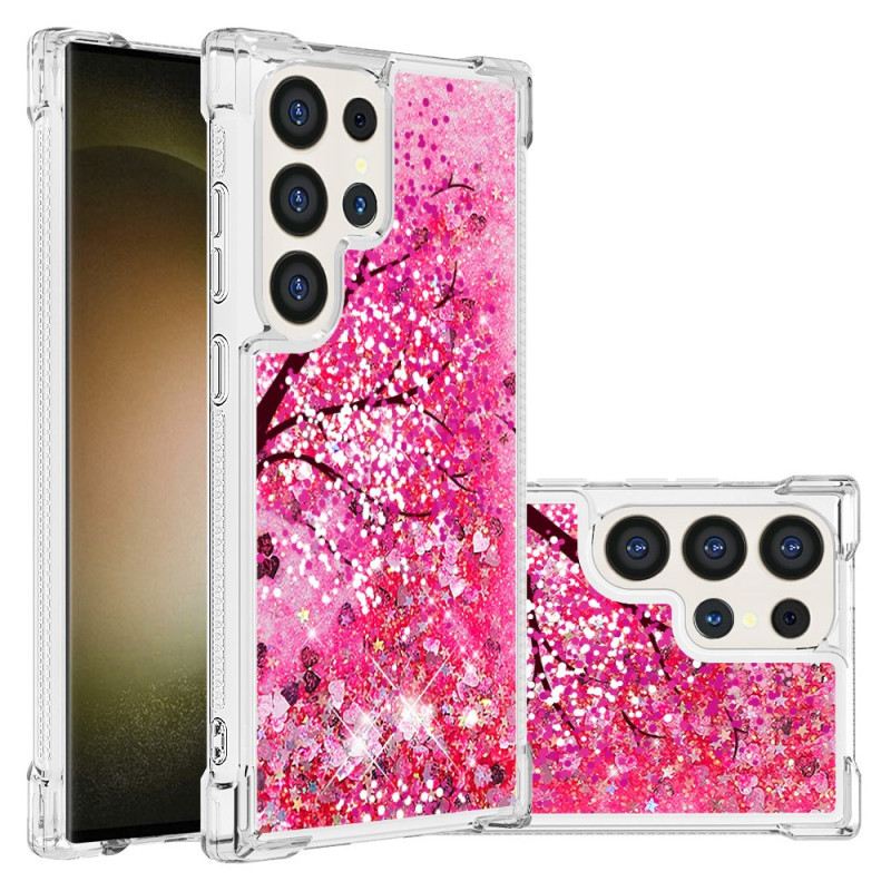 Maskica Samsung Galaxy S24 Ultra 5g Šljokice Trešnjinog Cvijeta
