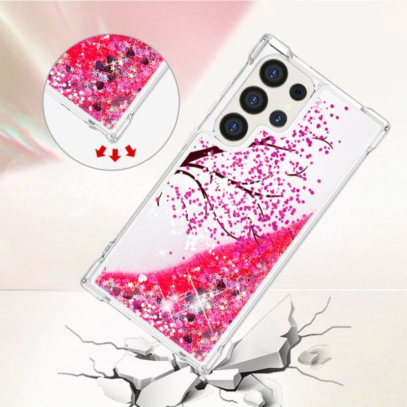 Maskica Samsung Galaxy S24 Ultra 5g Šljokice Trešnjinog Cvijeta