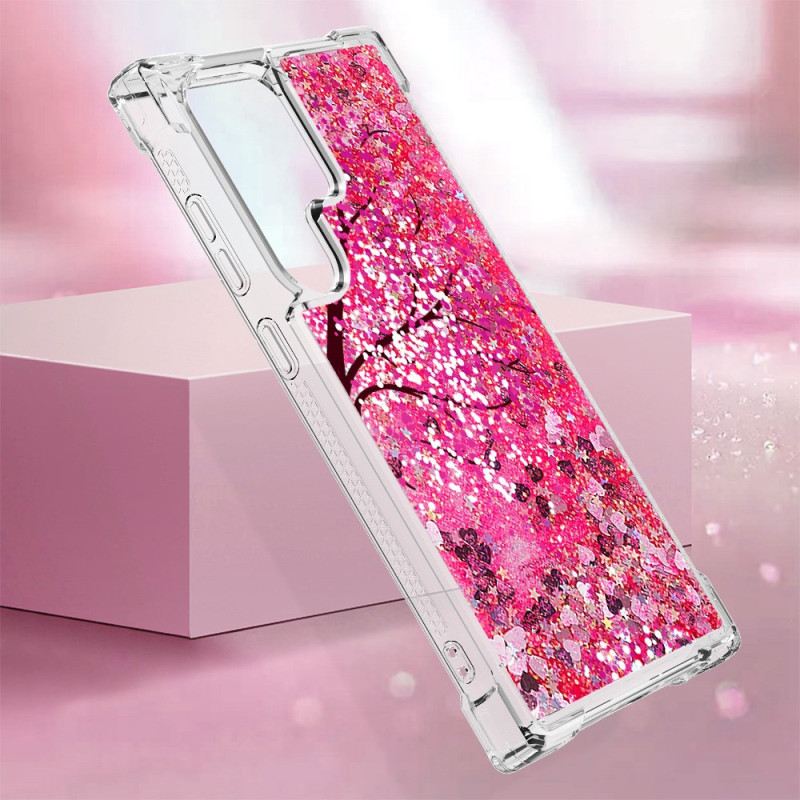 Maskica Samsung Galaxy S24 Ultra 5g Šljokice Trešnjinog Cvijeta