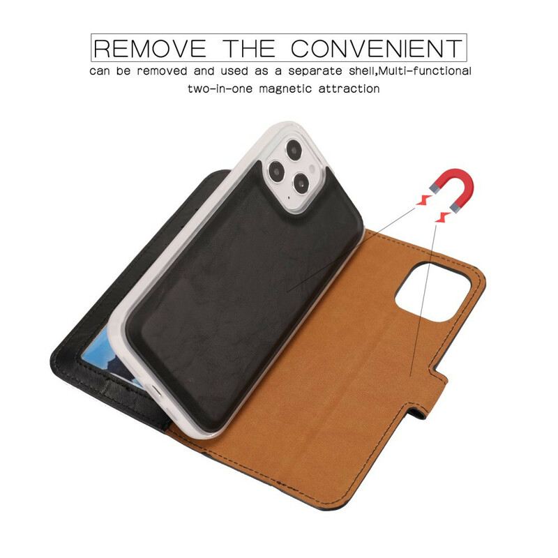Maskica iPhone 12 Pro Max Odvojivi Stil Od Oštećene Kože