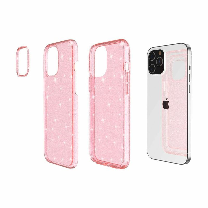 Maskica iPhone 12 Pro Max Prozirne Šljokice