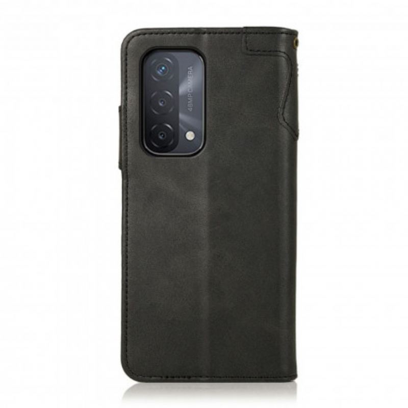 Futrola Oppo A54 5G / A74 5G Dugme Od Umjetne Kože Khazneh