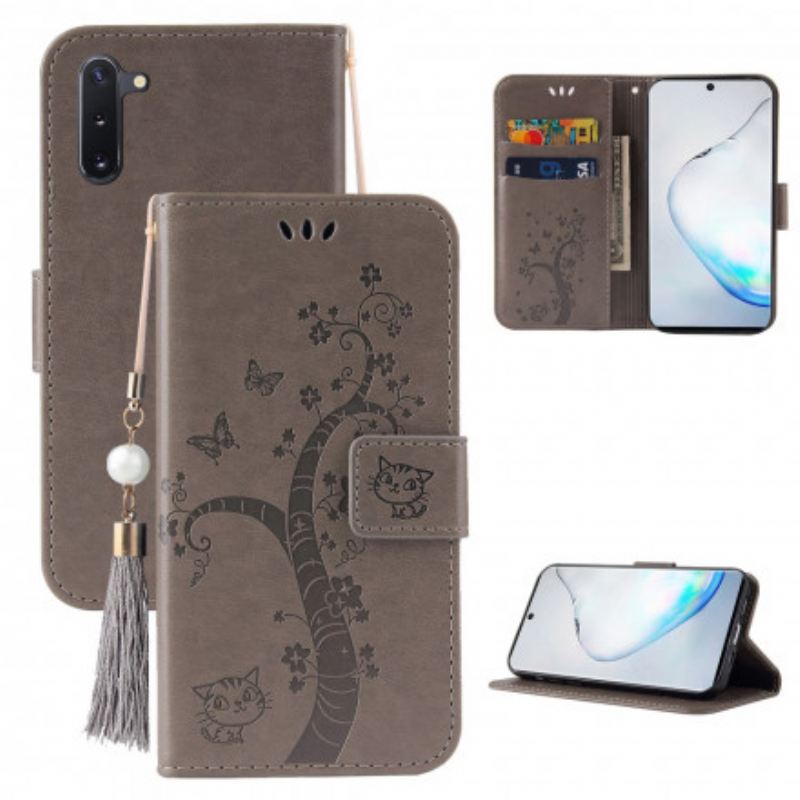 Futrola OnePlus Nord Drvo I Mačka S Perlama Užeta