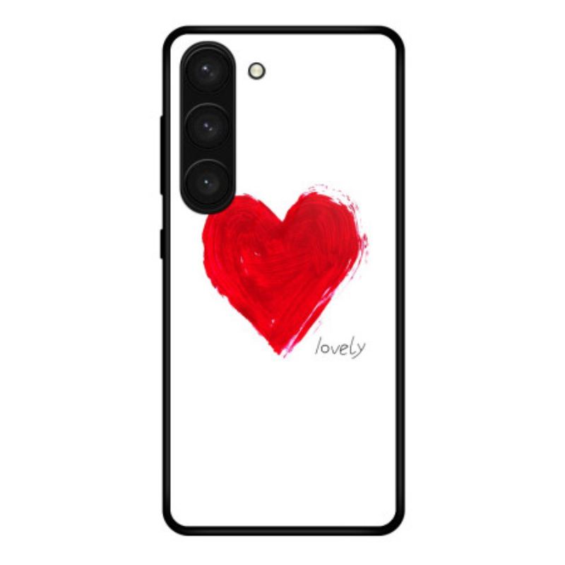 Maskica Za Samsung Galaxy S24 Plus 5g Crveno Srce Kaljeno Staklo