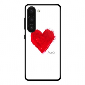 Maskica Za Samsung Galaxy S24 Plus 5g Crveno Srce Kaljeno Staklo