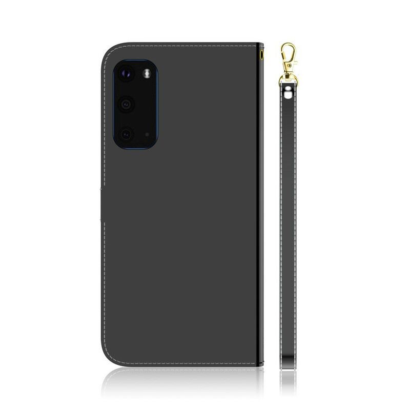 Kožna Futrola Samsung Galaxy S20 Poklopac Ogledala Od Umjetne Kože