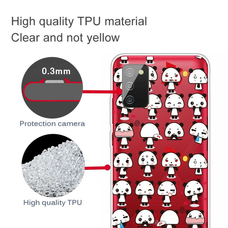 Maskica Samsung Galaxy A02s Bešavne Smiješne Pande
