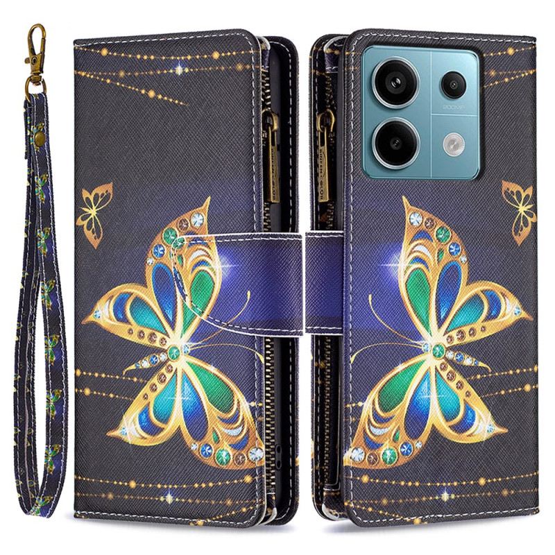Flip Futrola Xiaomi Redmi Note 13 Pro 4g Strass Butterfly Novčanik S Remenom