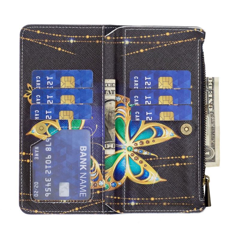 Flip Futrola Xiaomi Redmi Note 13 Pro 4g Strass Butterfly Novčanik S Remenom
