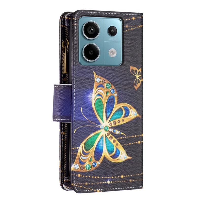 Flip Futrola Xiaomi Redmi Note 13 Pro 4g Strass Butterfly Novčanik S Remenom