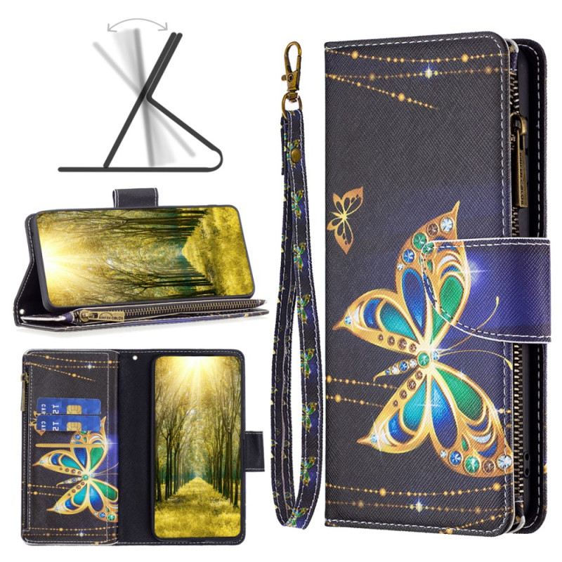 Flip Futrola Xiaomi Redmi Note 13 Pro 4g Strass Butterfly Novčanik S Remenom