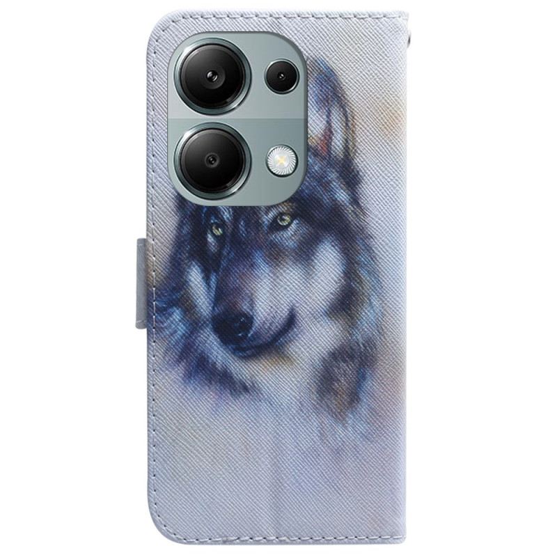 Kožna Futrola Xiaomi Redmi Note 13 Pro 4g Akvarel Vuk