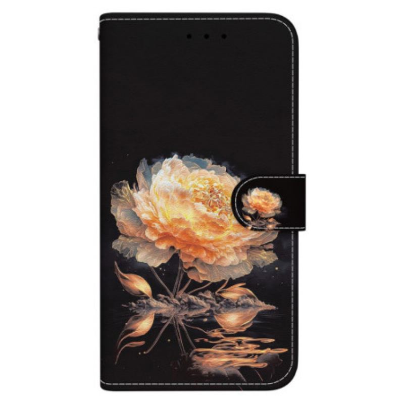 Kožna Futrola Xiaomi Redmi Note 13 Pro 4g Zlatni Božur U Lanireu