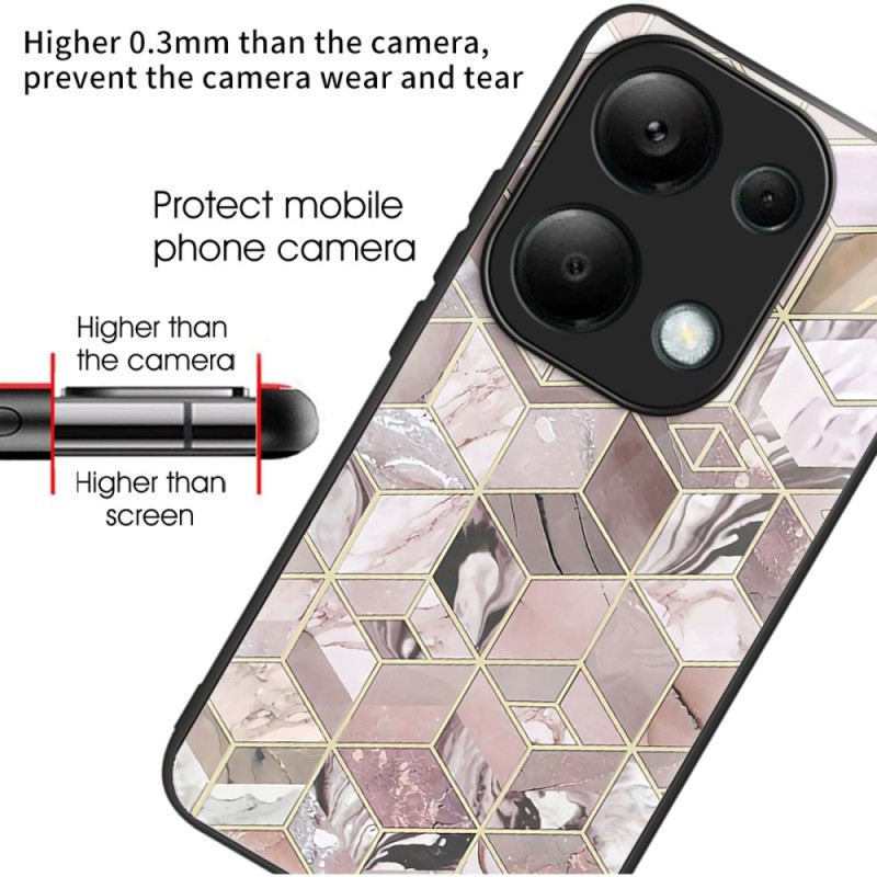 Maskica Za Xiaomi Redmi Note 13 Pro 4g Blok Mramorno Kaljeno Staklo