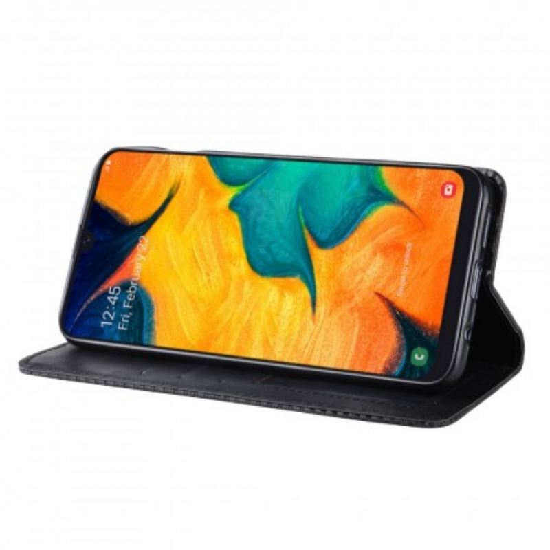 Flip Futrola Samsung Galaxy A40 Kožna Futrola Efekt Stilizirane Vintage Kože
