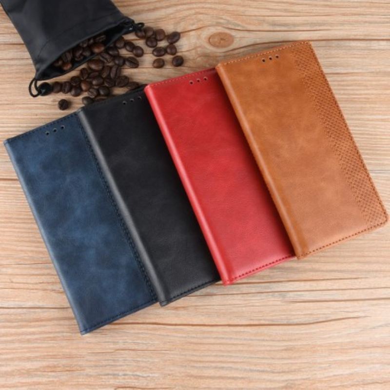 Flip Futrola Samsung Galaxy A40 Kožna Futrola Efekt Stilizirane Vintage Kože