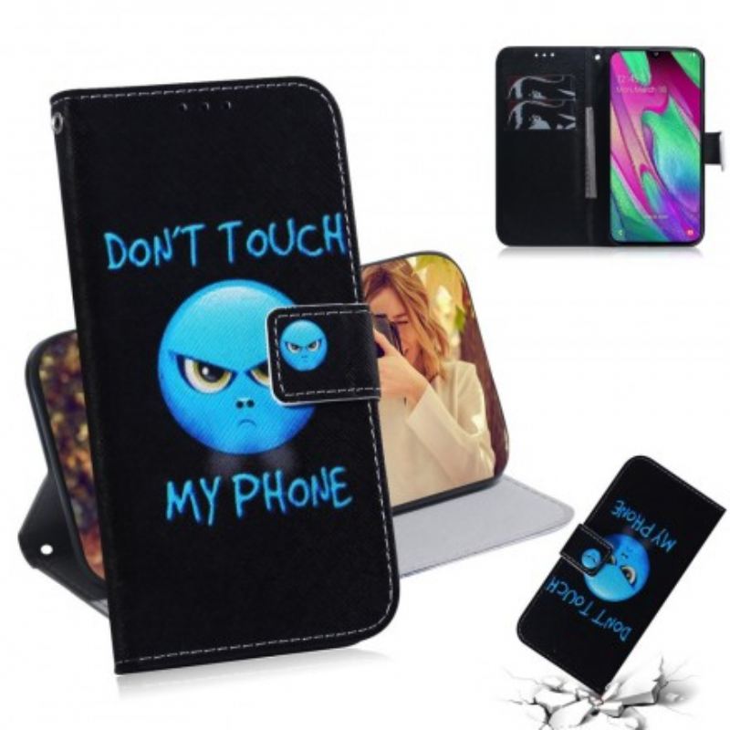 Kožna Futrola Samsung Galaxy A40 Emoji Telefon