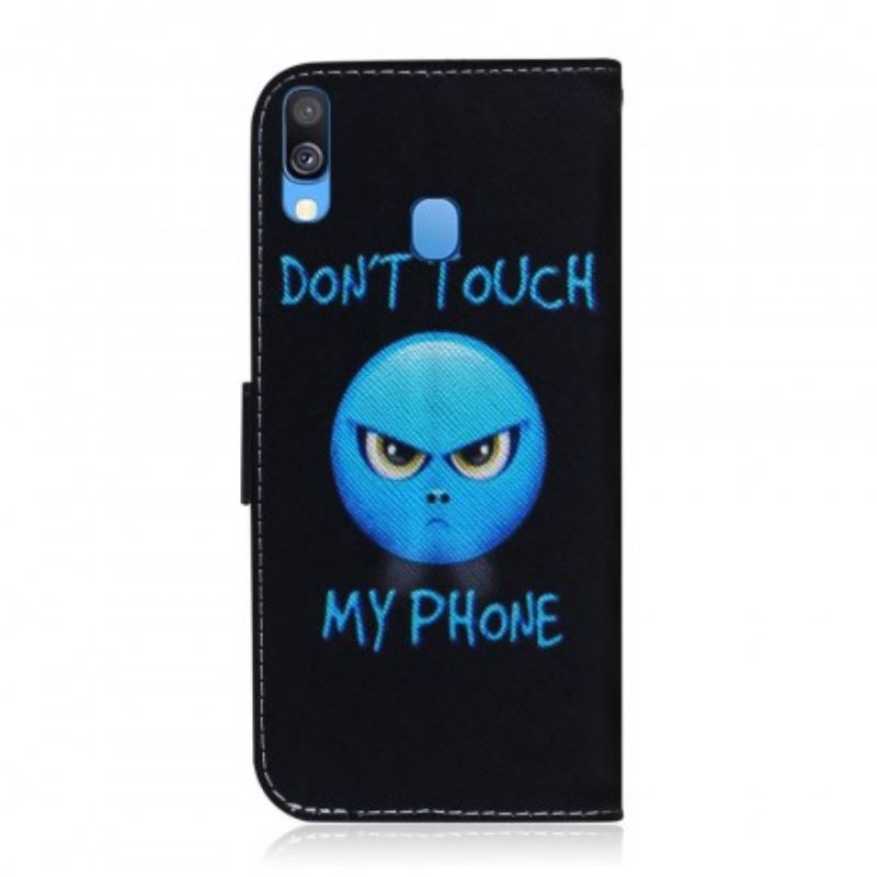 Kožna Futrola Samsung Galaxy A40 Emoji Telefon