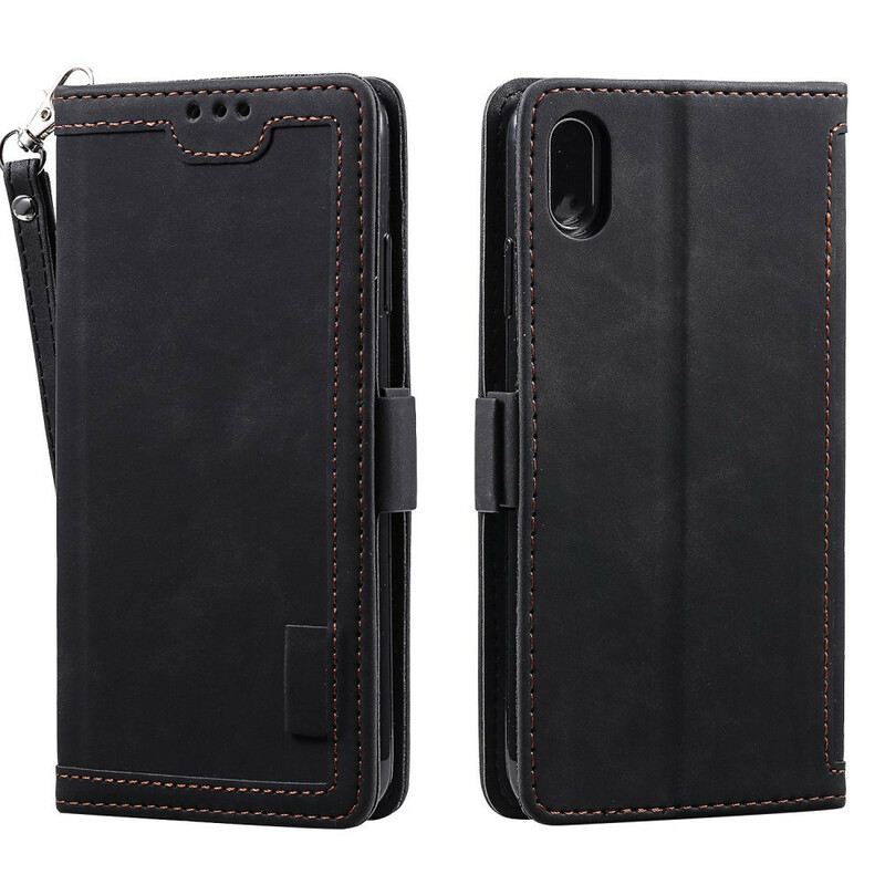 Flip Futrola Xiaomi Redmi 9A Dvobojne Konture Ojačane Umjetnom Kožom
