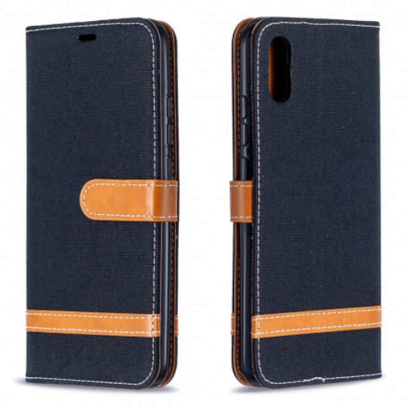 Futrola Xiaomi Redmi 9A Remen S Efektom Tkanine I Kože