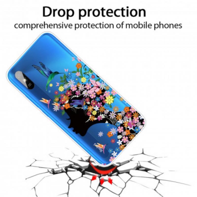 Maskica Xiaomi Redmi 9A Lijepa Cvjetna Glava