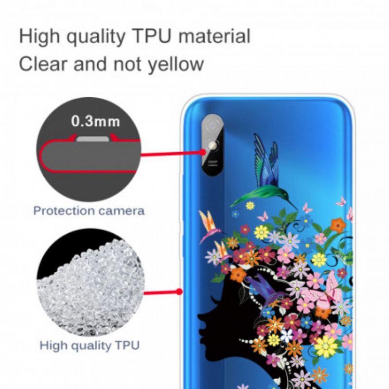 Maskica Xiaomi Redmi 9A Lijepa Cvjetna Glava