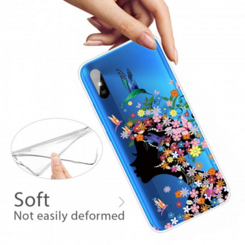 Maskica Xiaomi Redmi 9A Lijepa Cvjetna Glava