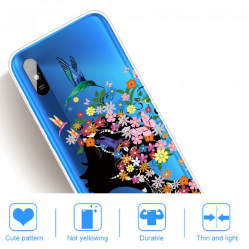 Maskica Xiaomi Redmi 9A Lijepa Cvjetna Glava