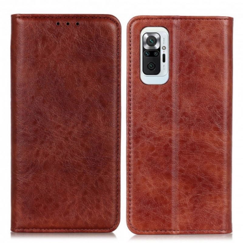 Flip Futrola Xiaomi Redmi Note 10 Pro Kožna Futrola Teksturirana Podijeljena Koža