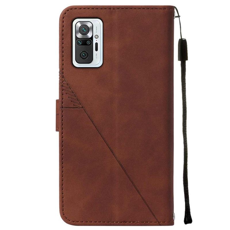 Futrola Xiaomi Redmi Note 10 Pro Geometrijski Kožni Stil S Remenčićima
