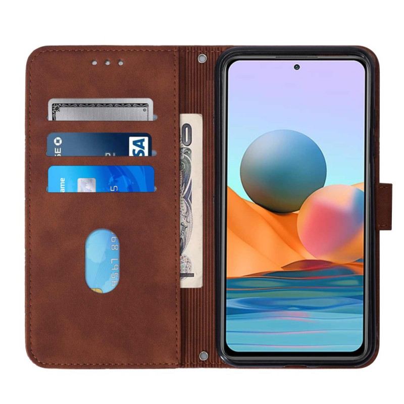Futrola Xiaomi Redmi Note 10 Pro Geometrijski Kožni Stil S Remenčićima
