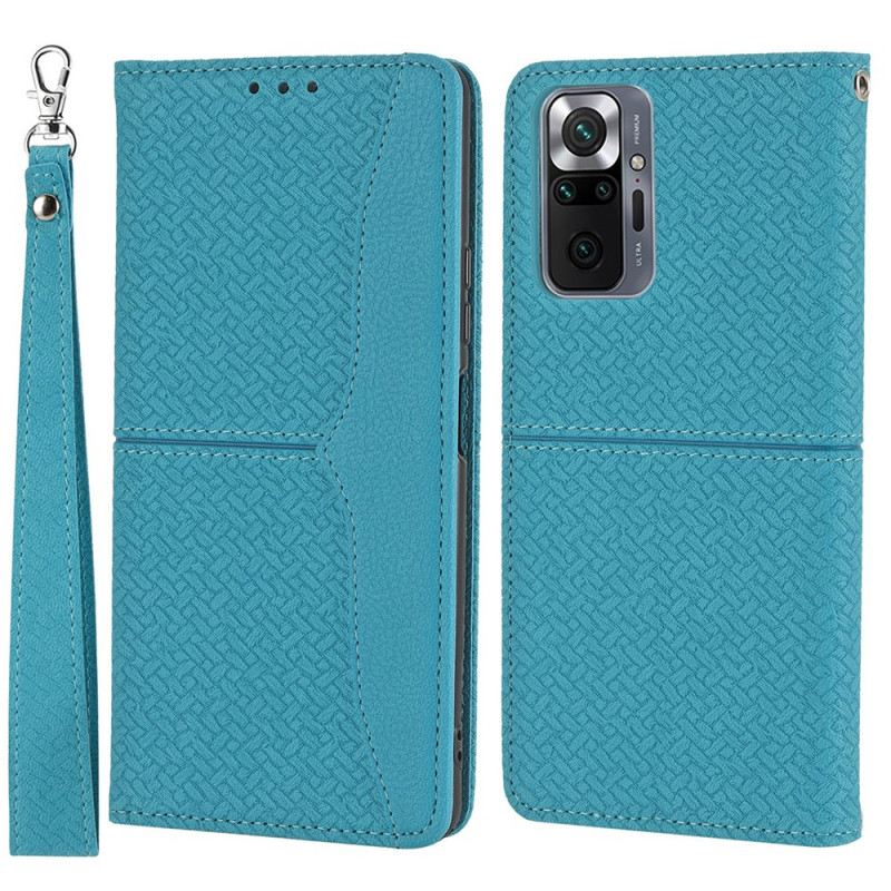 Futrola Xiaomi Redmi Note 10 Pro Stil Od Pletene Kože S Remenčićima