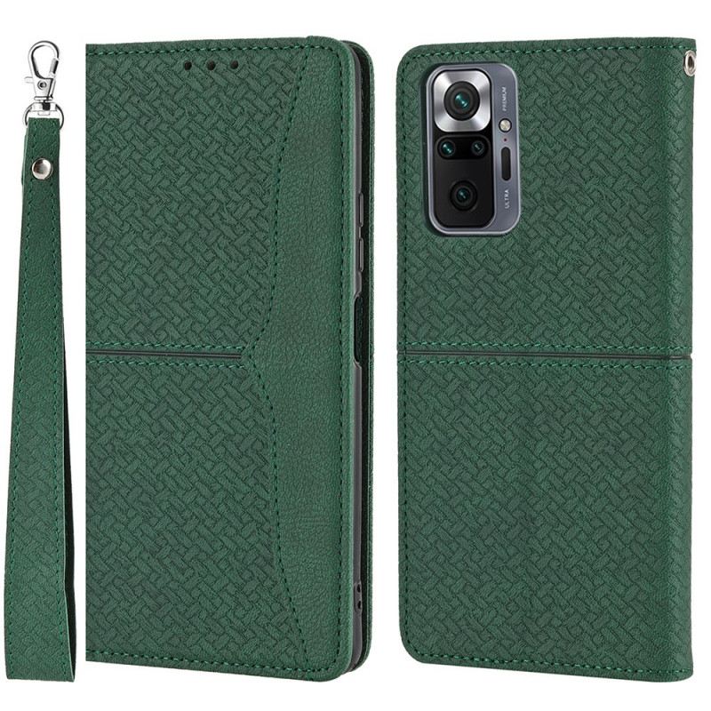 Futrola Xiaomi Redmi Note 10 Pro Stil Od Pletene Kože S Remenčićima